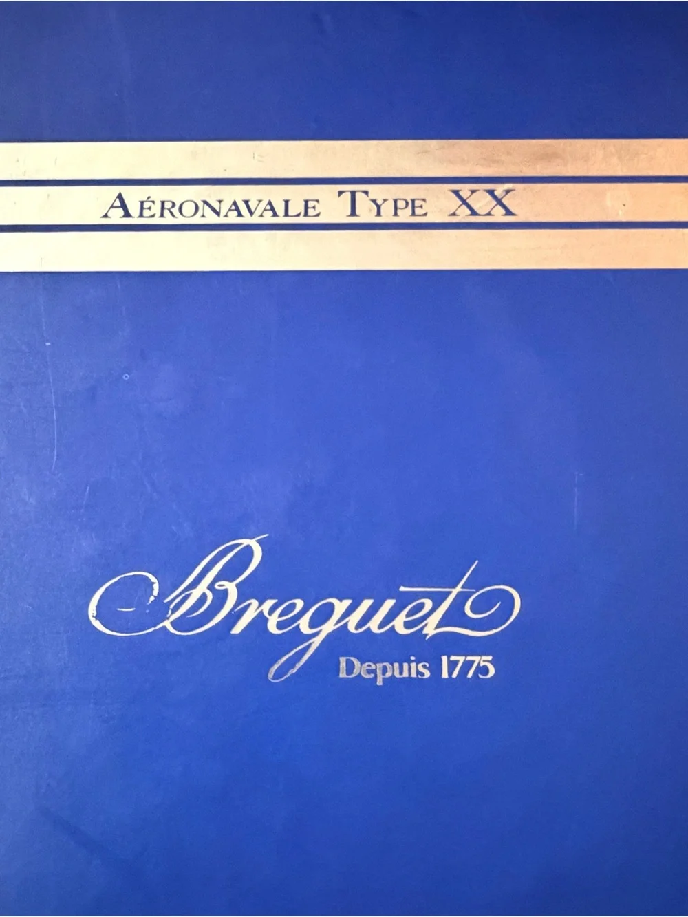 BREGUET AÉRONAVALE TYPE XX Blue/Silver Watch Box + Outer Box 7.70x5.90x2.60”
